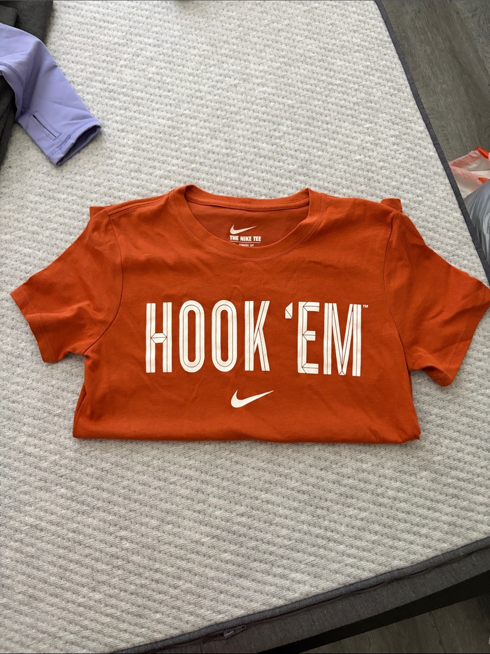 Nike women’s  'Hook 'Em' Orange Graphic Tee